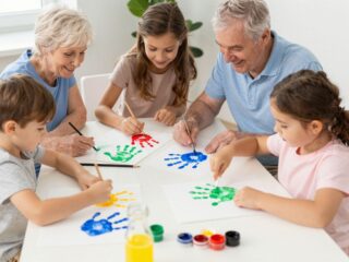 Ujjnyomda és tenyérlenyomat: így készítsetek egyedi ajándékot a nagyszülőknek