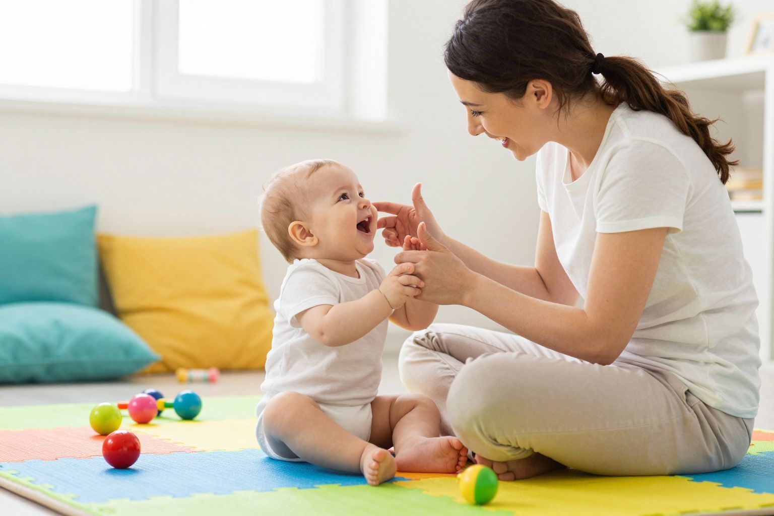 A baba utánzása erősíti a szülő-gyermek köteléket.