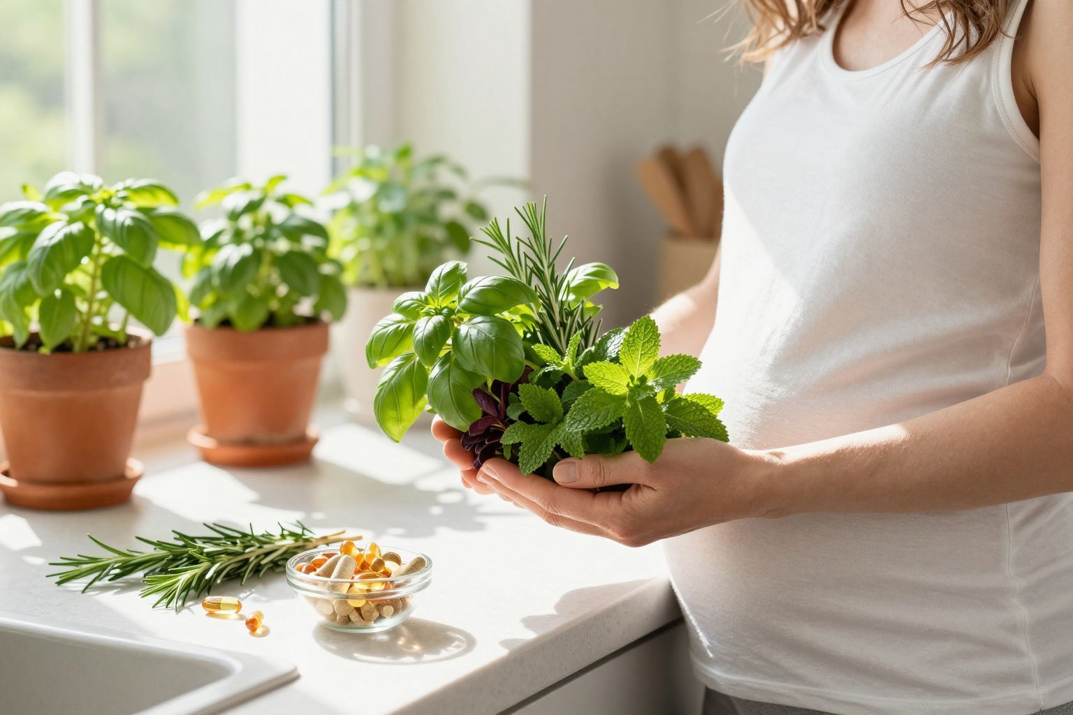 A gyógynövények befolyásolhatják a gyógyszerek hatását terhesség alatt.