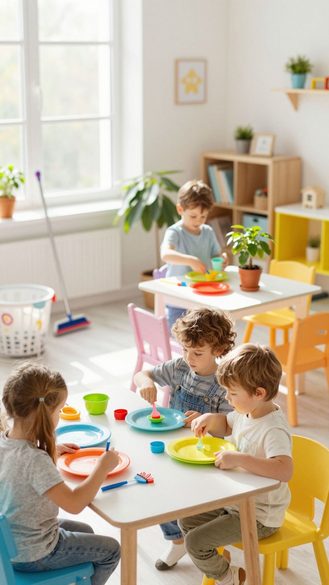 A kicsik önállósága segíti a háztartási feladatokban.