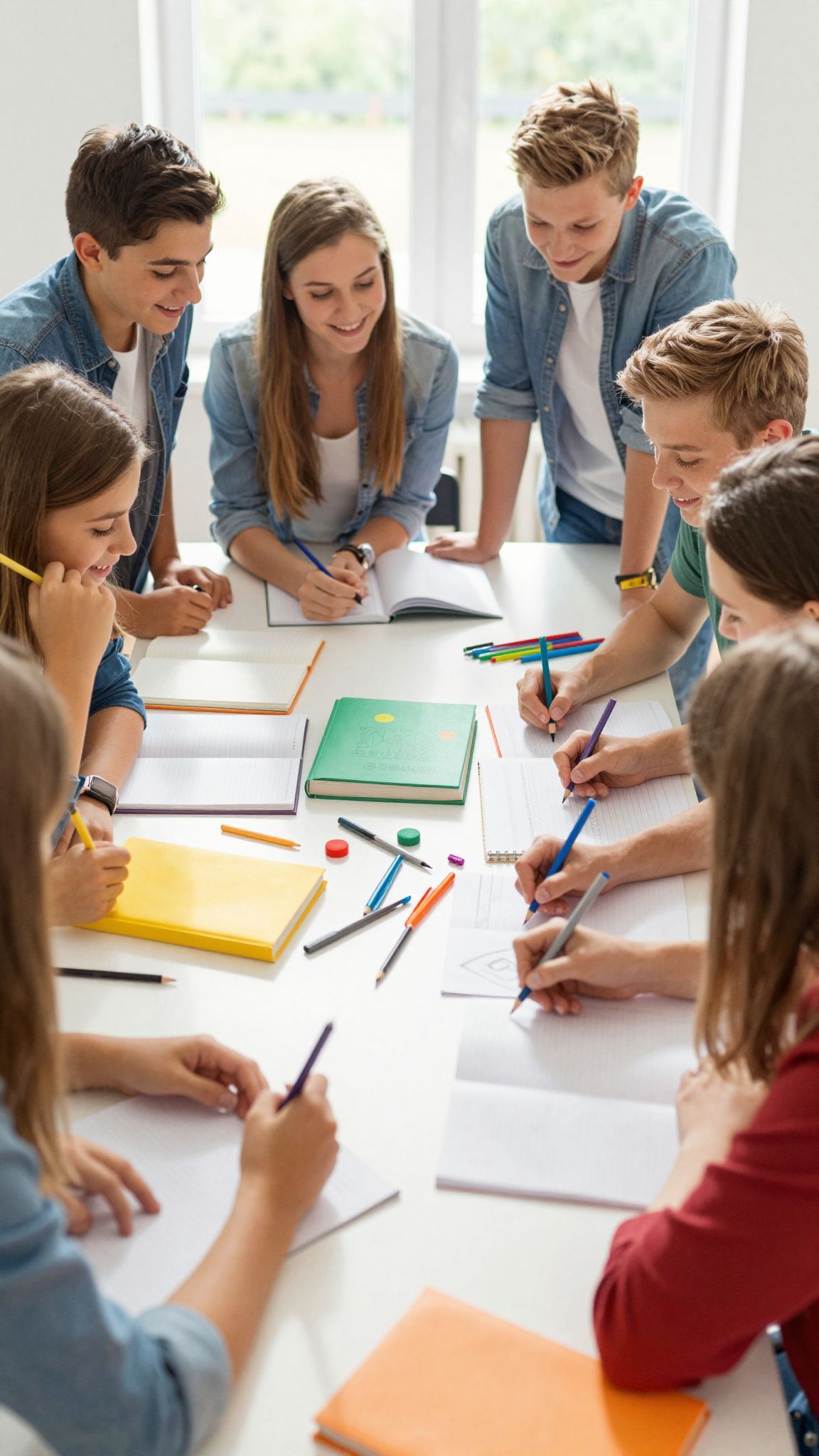 A közös házi feladat erősíti a diákok együttműködését.
