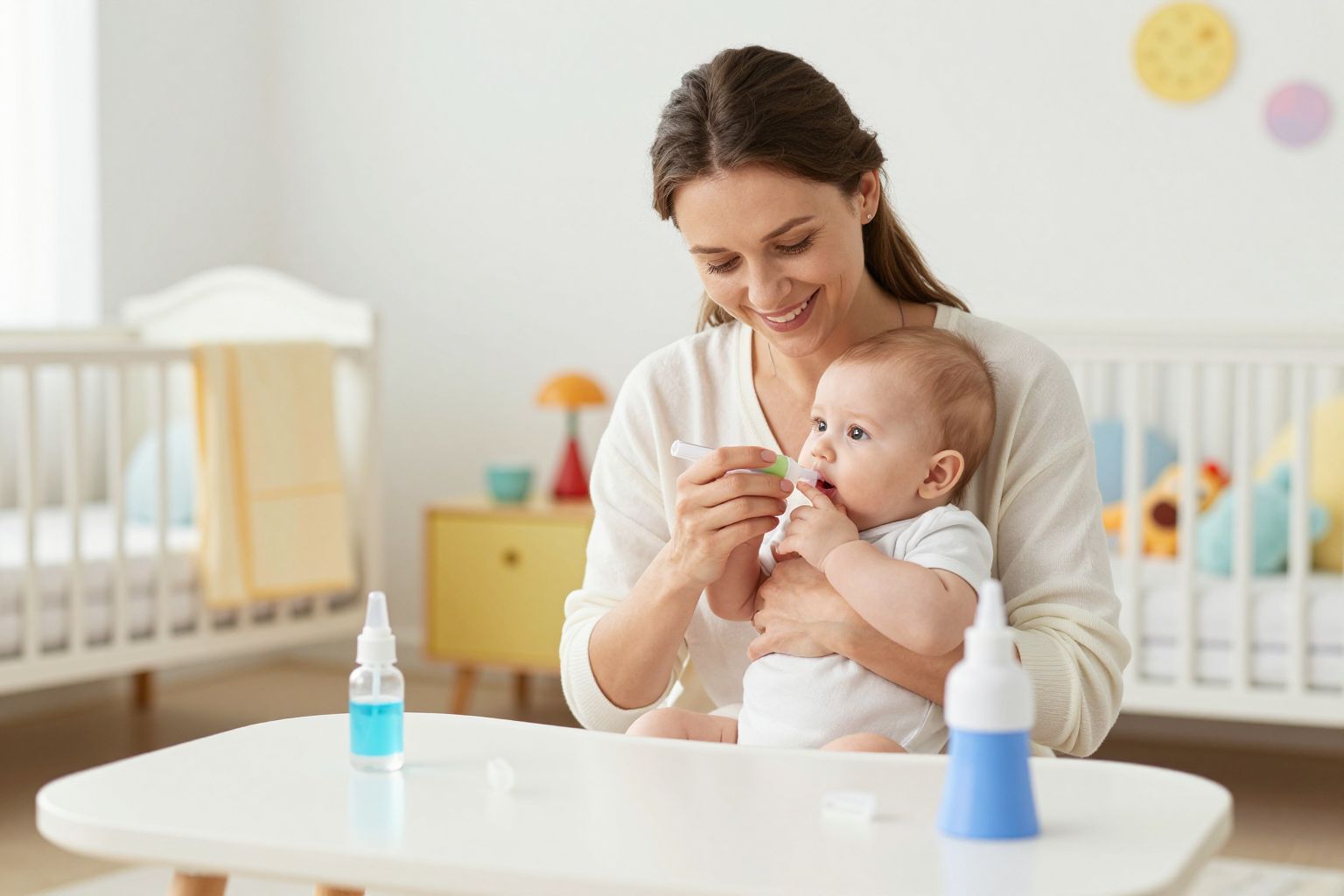 A sóoldat segíti a nyák fellazítását orrszívás előtt.