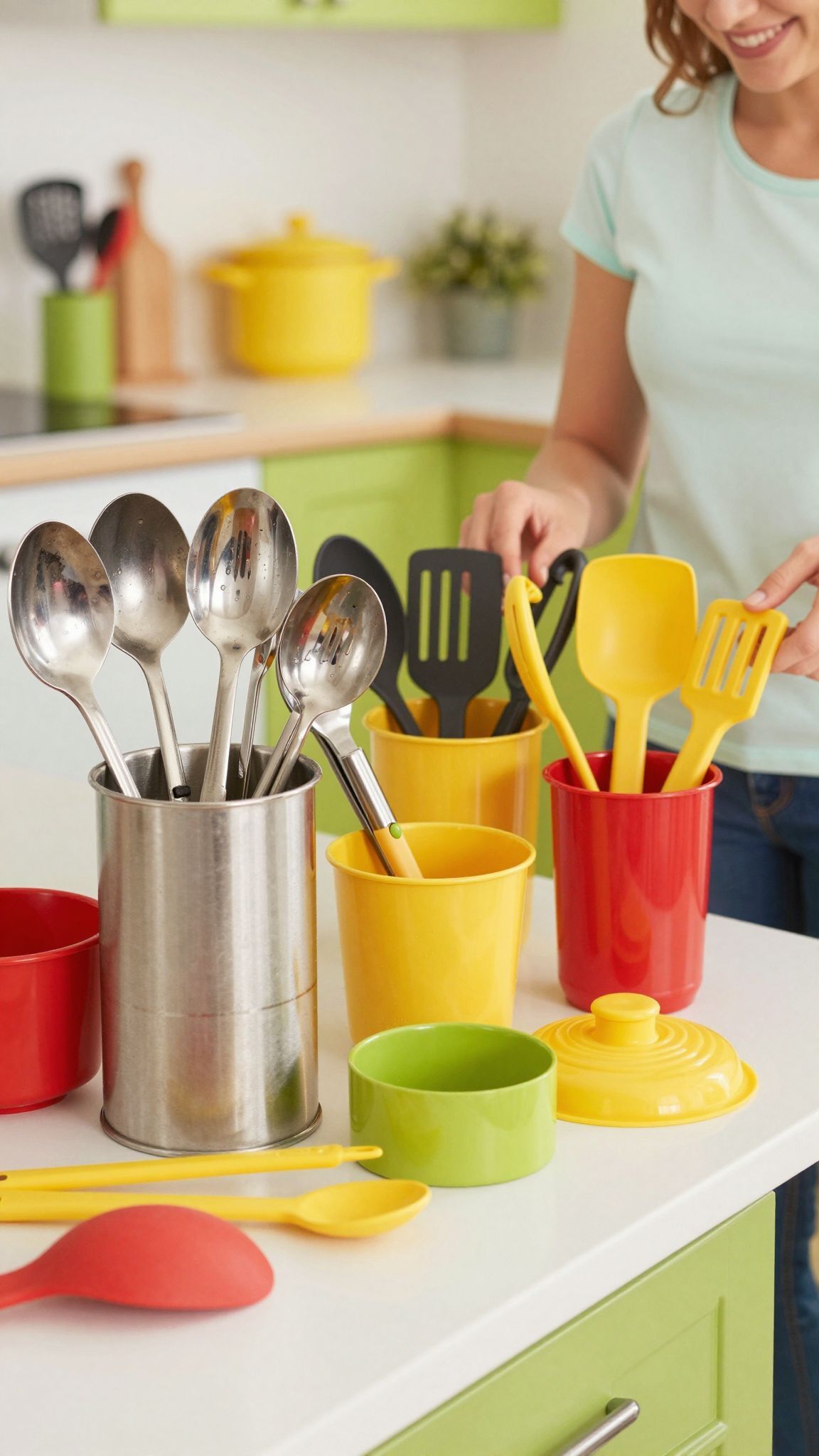 A tiszta konyhai eszközök helytelen tárolása szennyeződést okozhat.