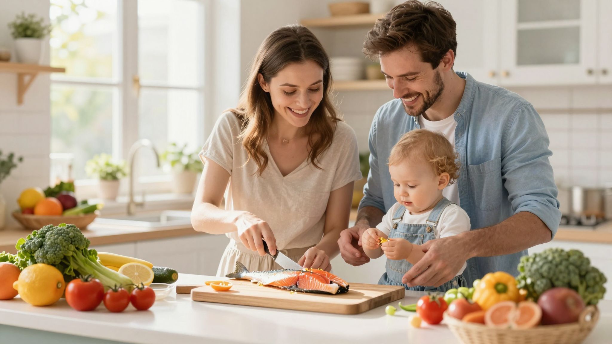 Az omega-3 zsírsavak támogatják a baba agy fejlődését.