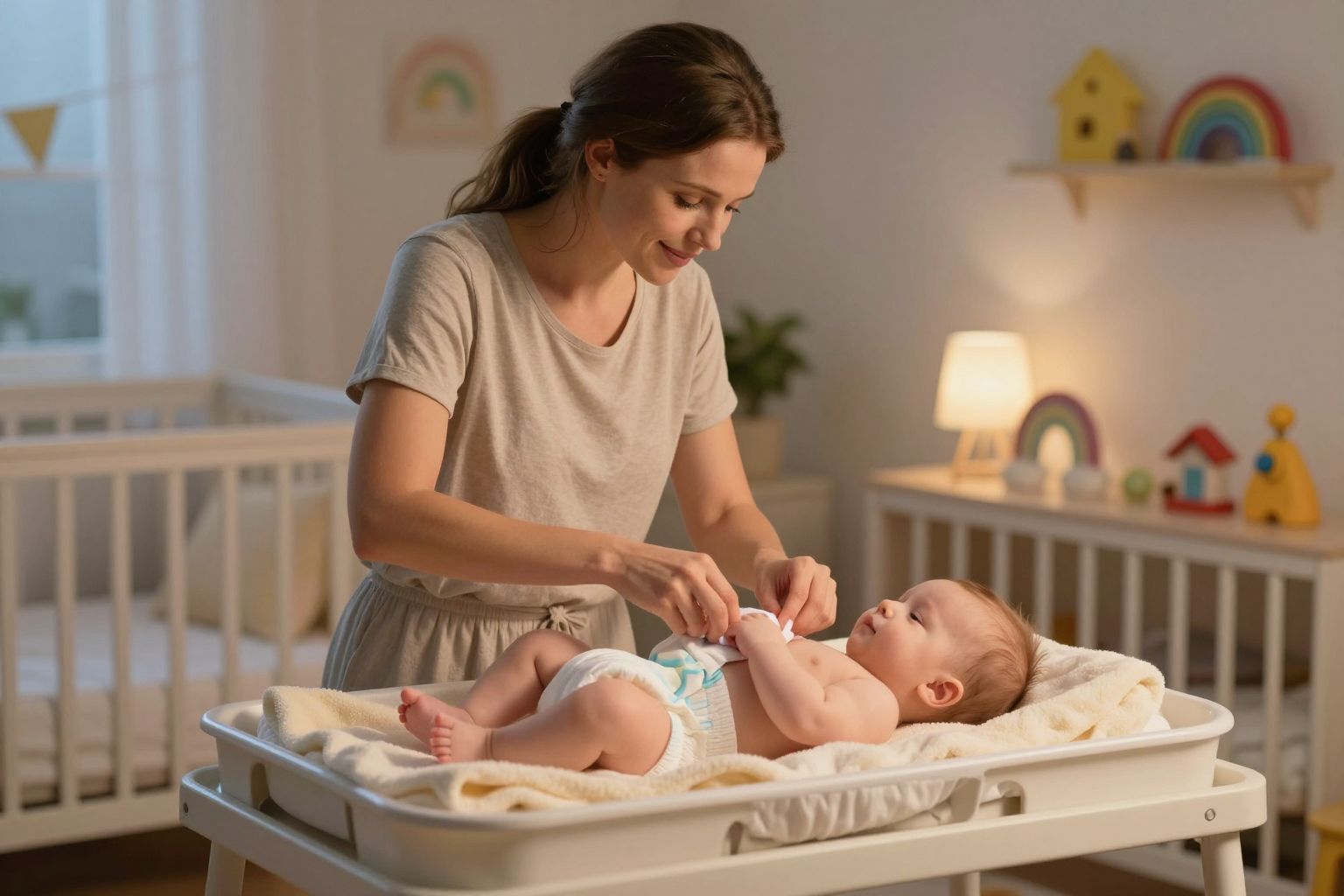 A pelenkacsere gyorsan és halkan csökkenti a babazavart.