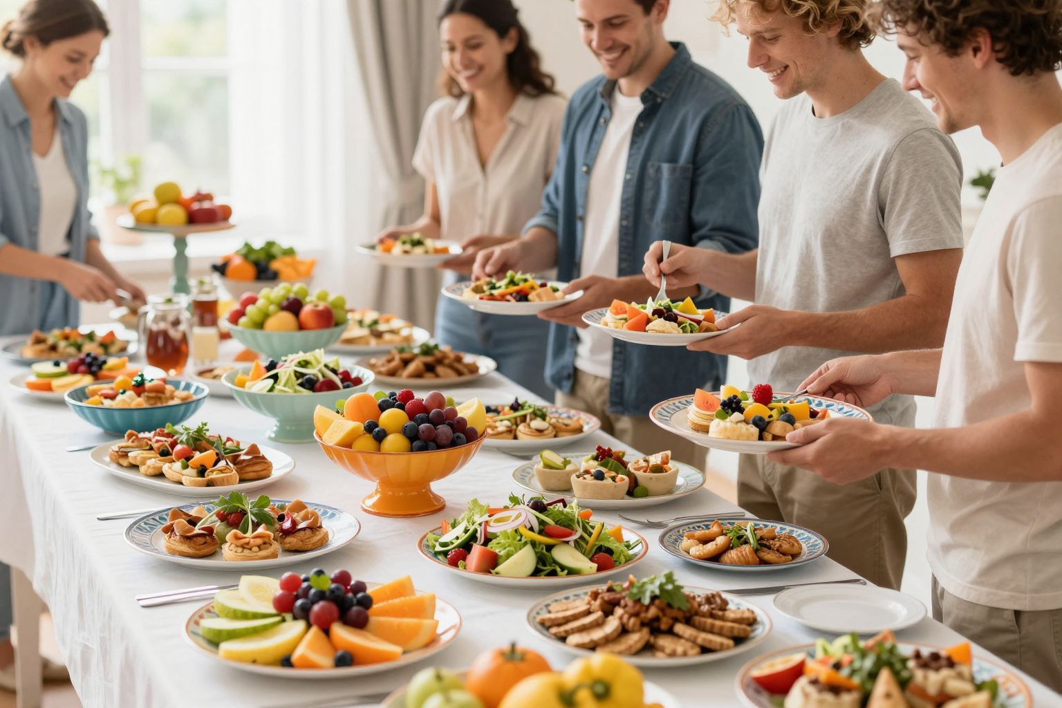 A svédasztalos tálalás szabad választást biztosít a gyerekeknek.