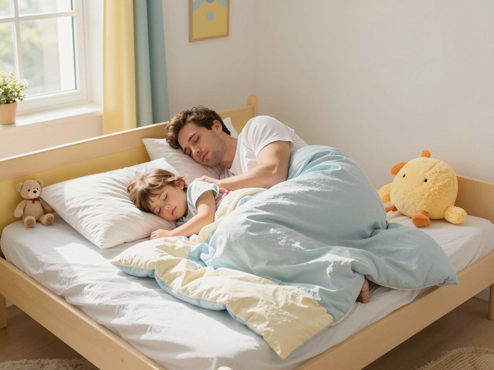 A közös alvás csökkentheti a gyermekek szorongását.