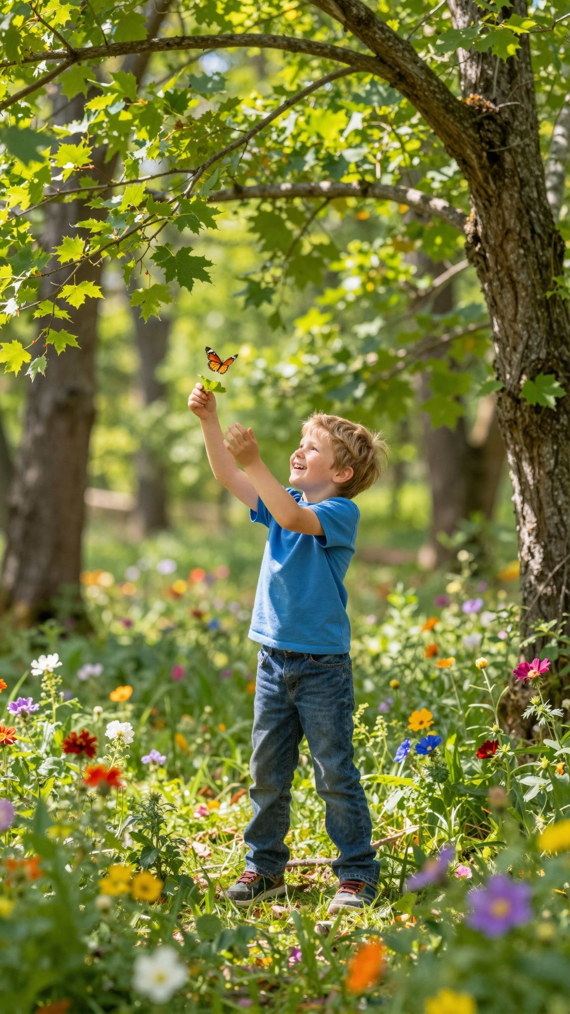 A természet inspirálja a gyerekek kreatív gondolkodását.