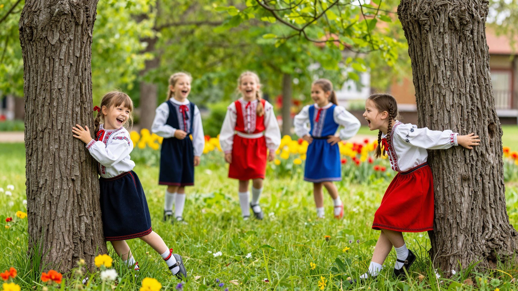 A nevetés és a játék összeköti a gyerekeket.