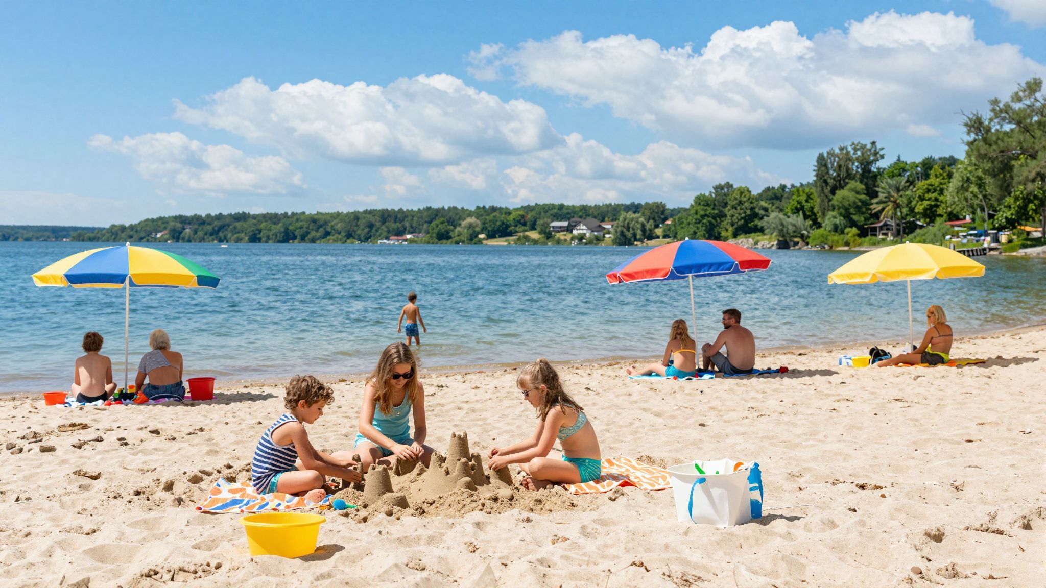 A Velencei-tó partján családbarát strandok várják a látogatókat.