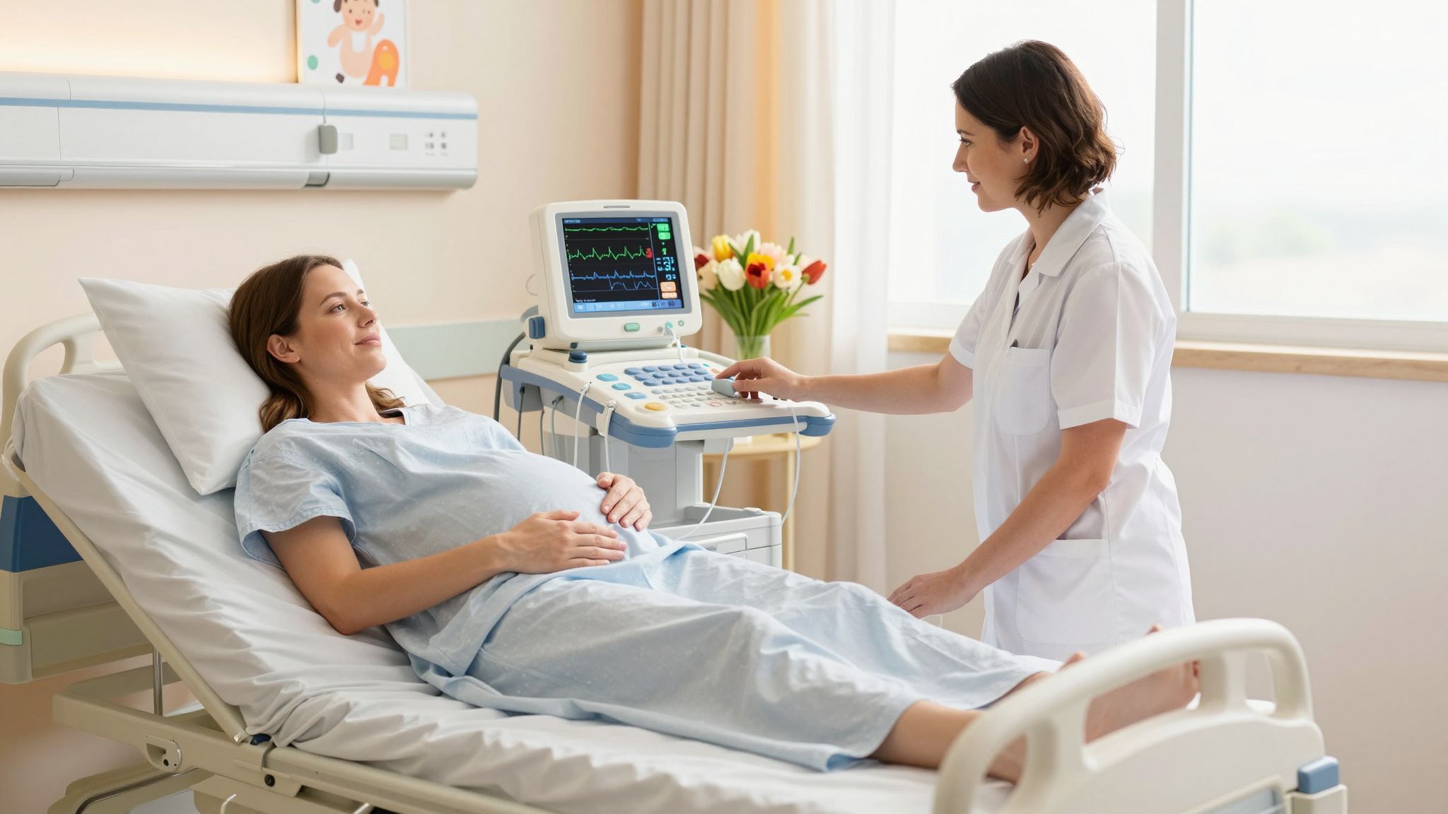 A tokográfia segít nyomon követni a méhösszehúzódásokat.