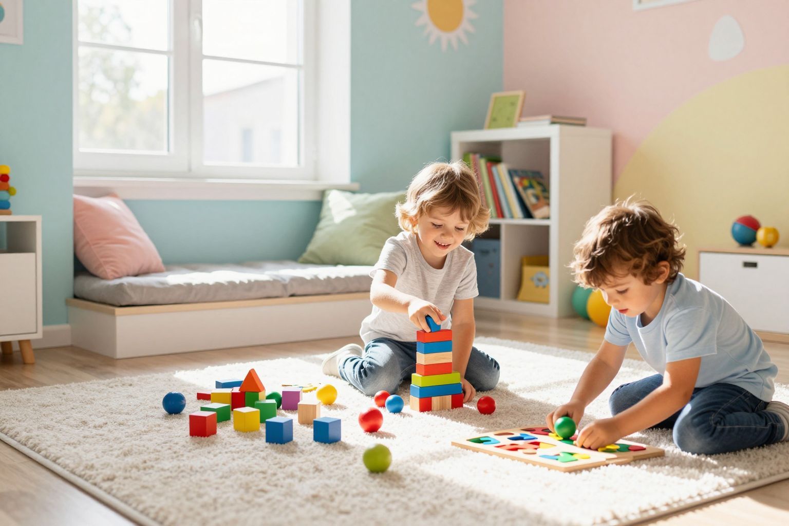 A tudatos gyerekszoba játékainak harmonizálása serkenti a kreativitást.