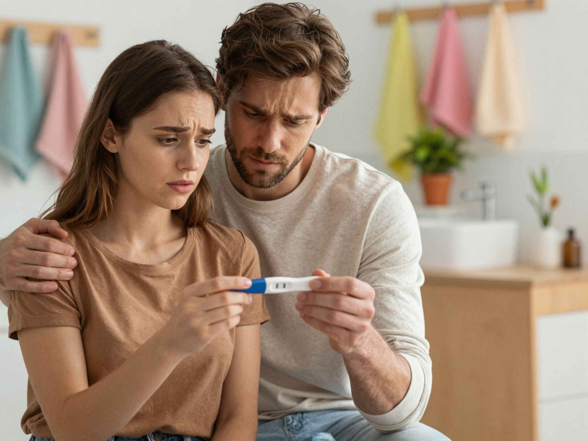 A terhességi teszt csíkjai új reményt és aggodalmat hoznak.