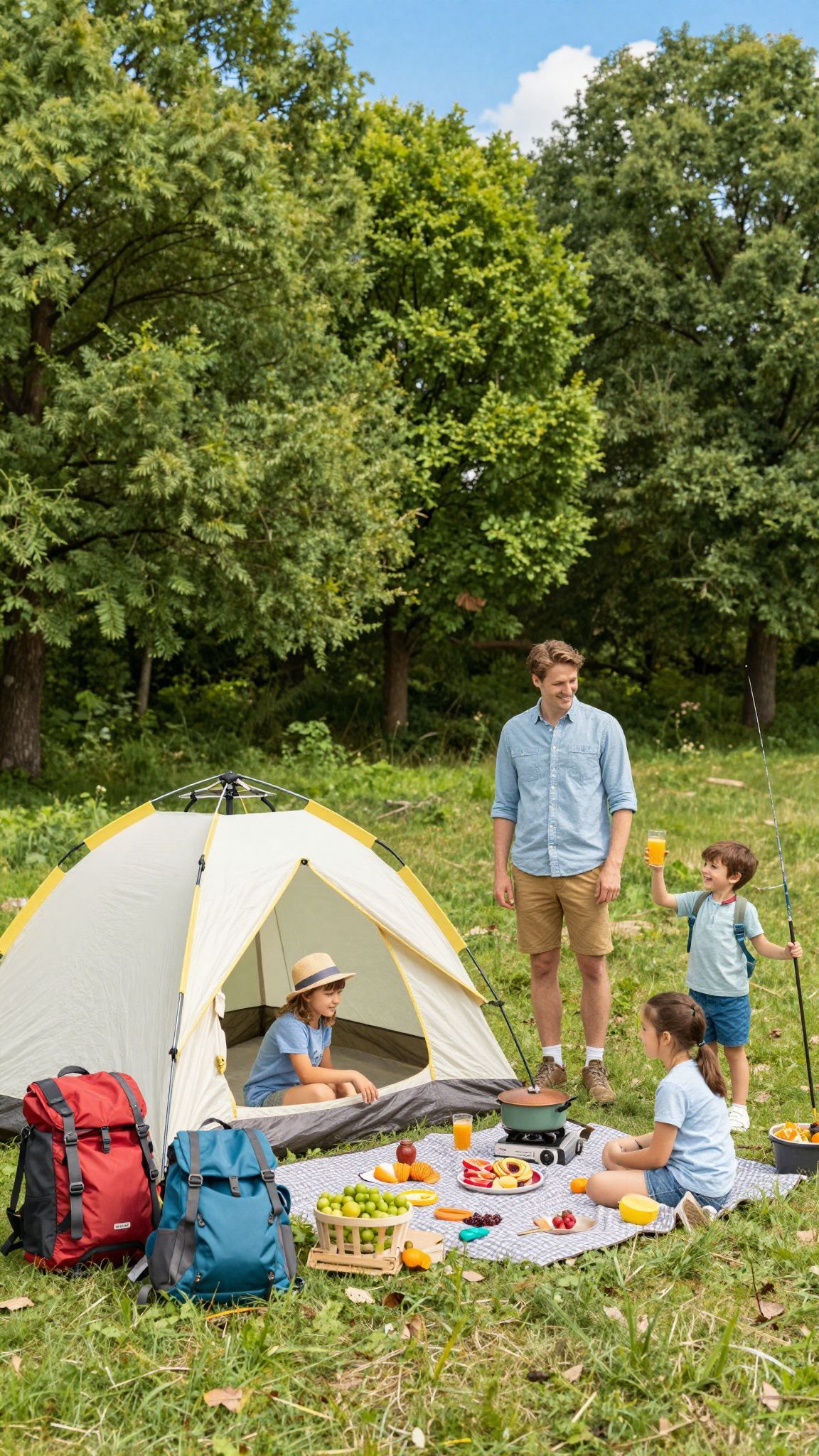Kényelmes sátor és szórakoztató játékok elengedhetetlenek!