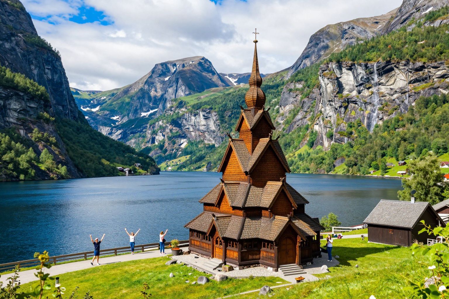 A Geirangerfjord lenyűgöző fjord, UNESCO világörökségi helyszín.