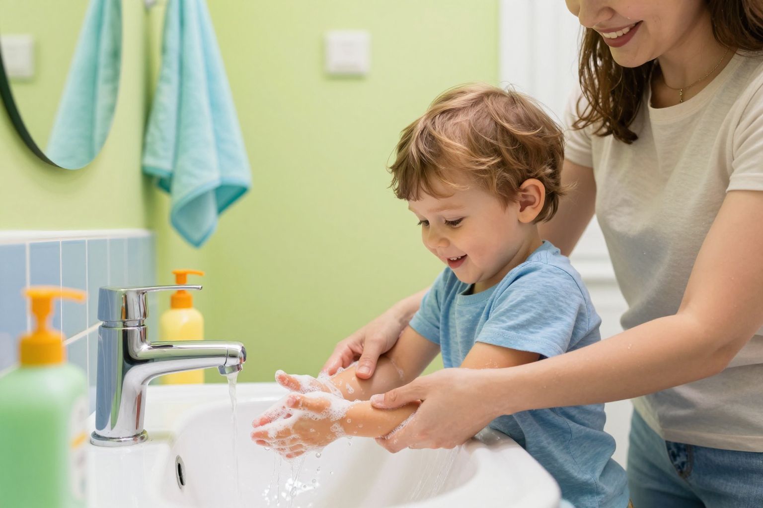 A szappanhasználat kulcsfontosságú a baktériumok eltávolításában.