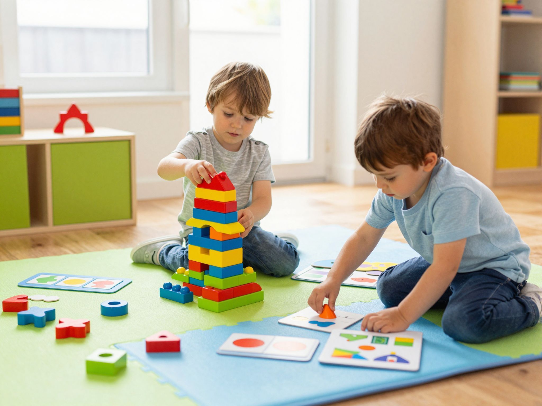 A gyermekek kreativitása fejlődik a szabad játék során.