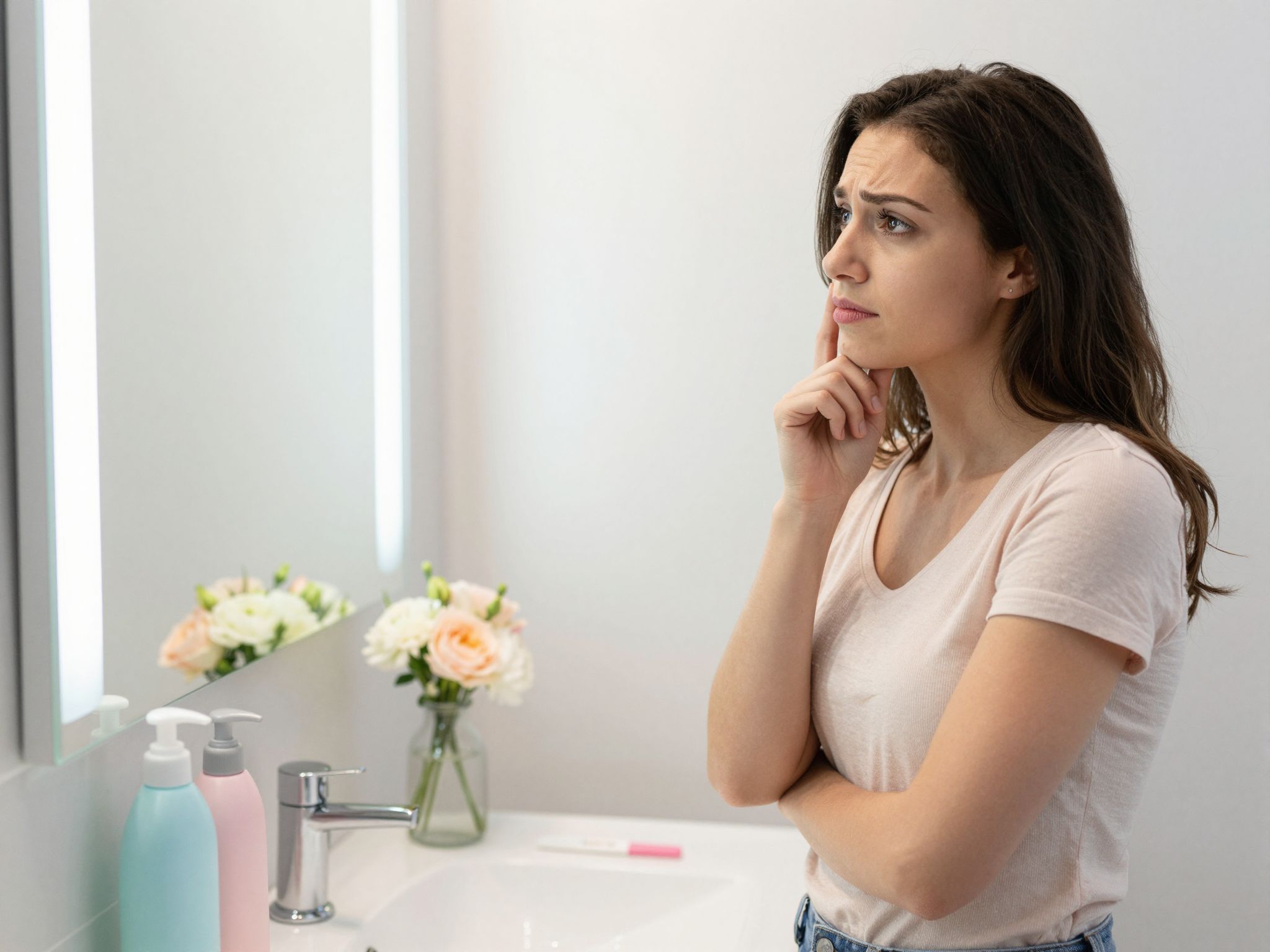 A halvány tesztcsík a korai terhesség jele lehet.