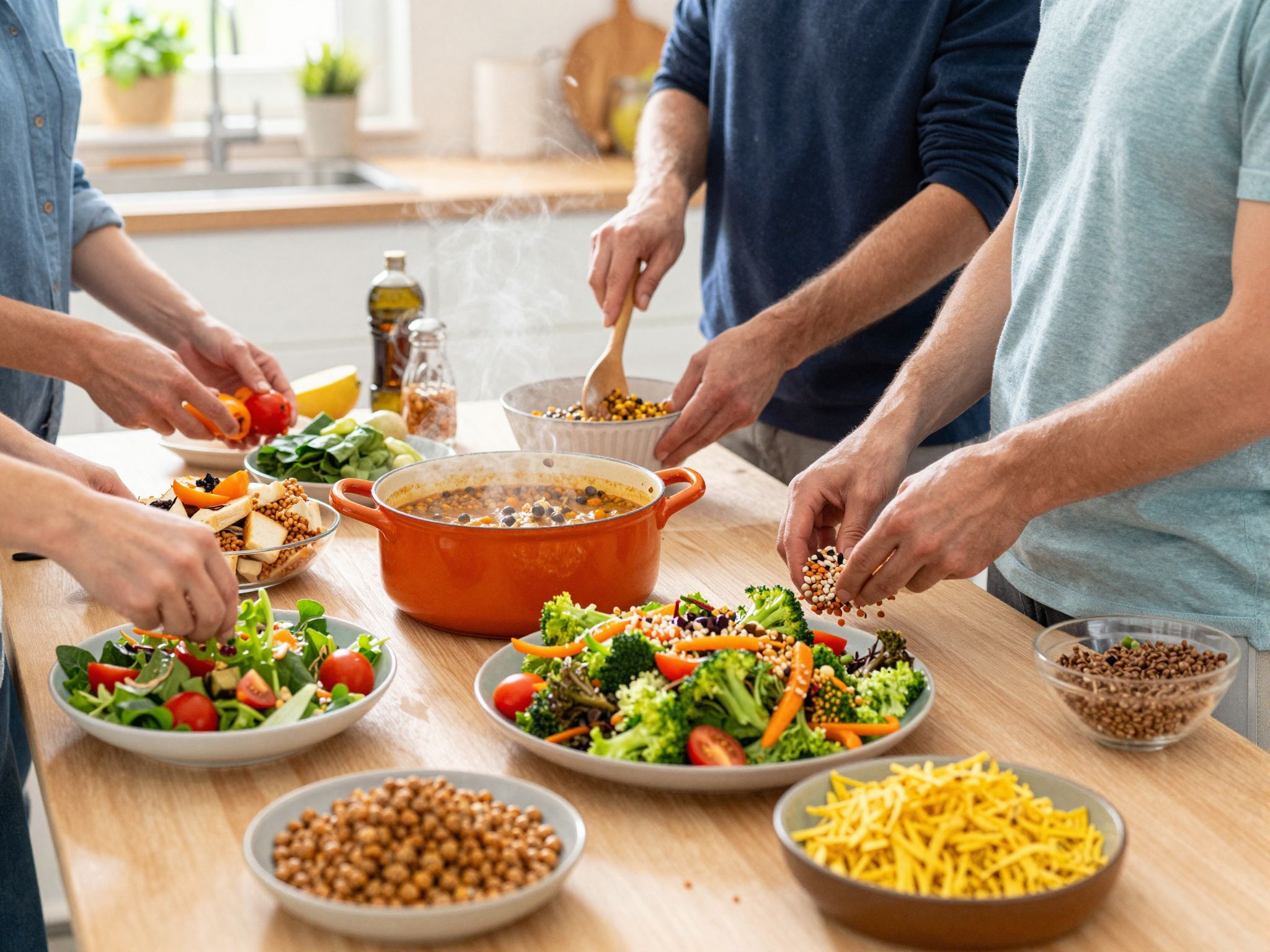 A lencse magas fehérjetartalmú, ideális vegetáriánus ételekhez.