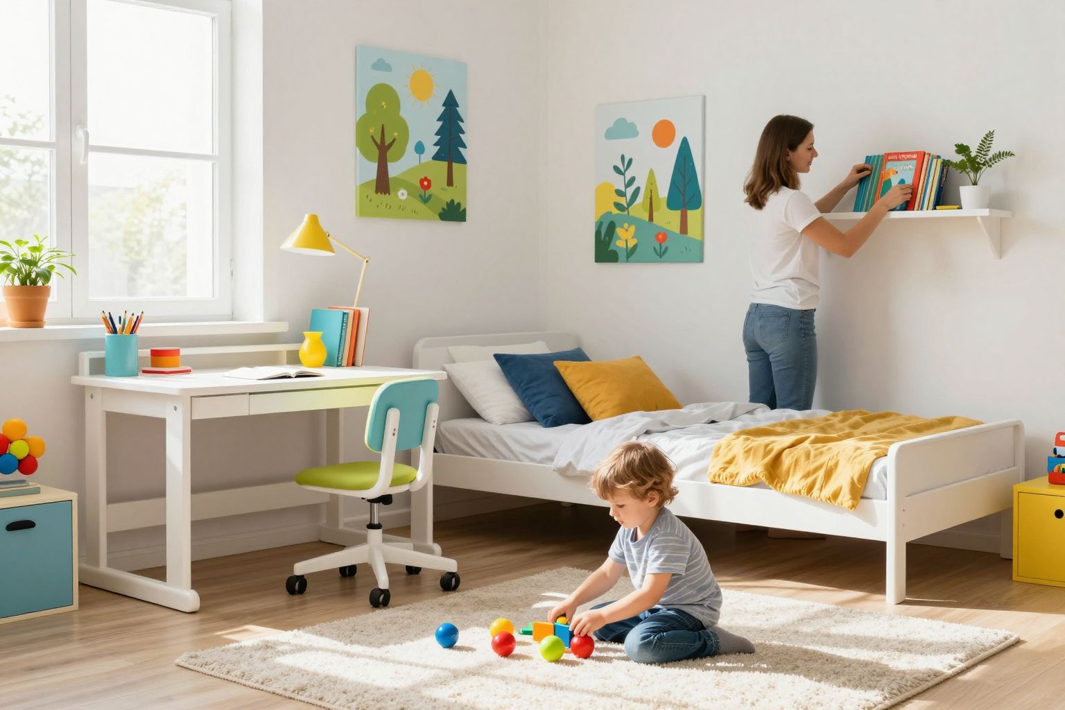 A gyerekszoba tervezésekor a funkcionalitásra érdemes fókuszálni.