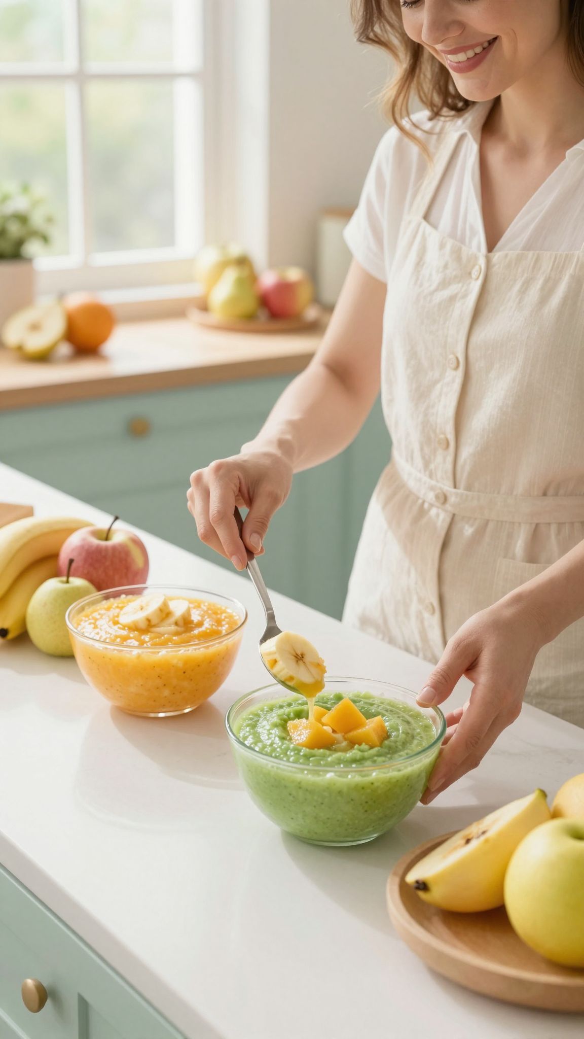 Az alma a legjobb első íz csecsemőknek.