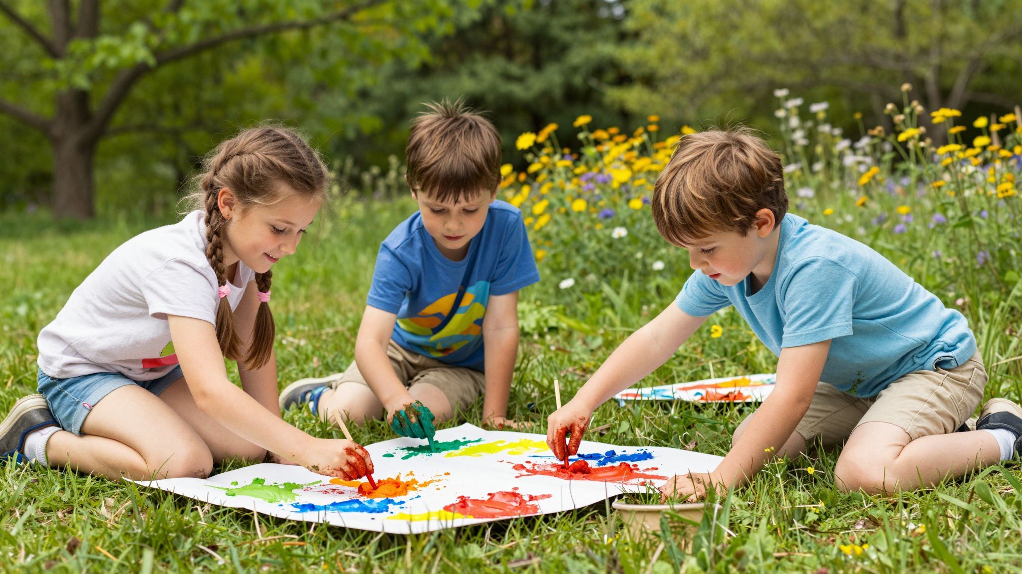 A sárfestés fejleszti a gyerekek kreativitását és érzékeit.