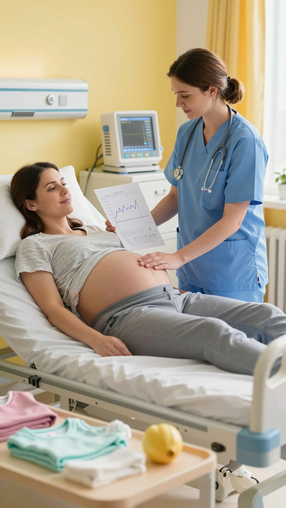 A lila vonal a méhnyak tágulását jelzi.