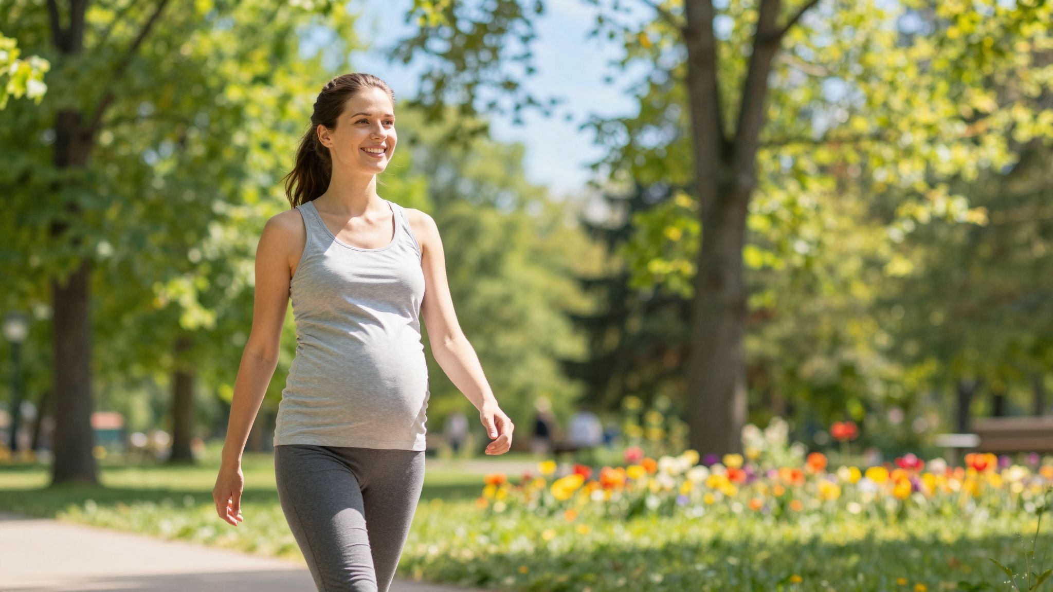 A gyaloglás segít csökkenteni a terhességi kellemetlenségeket.