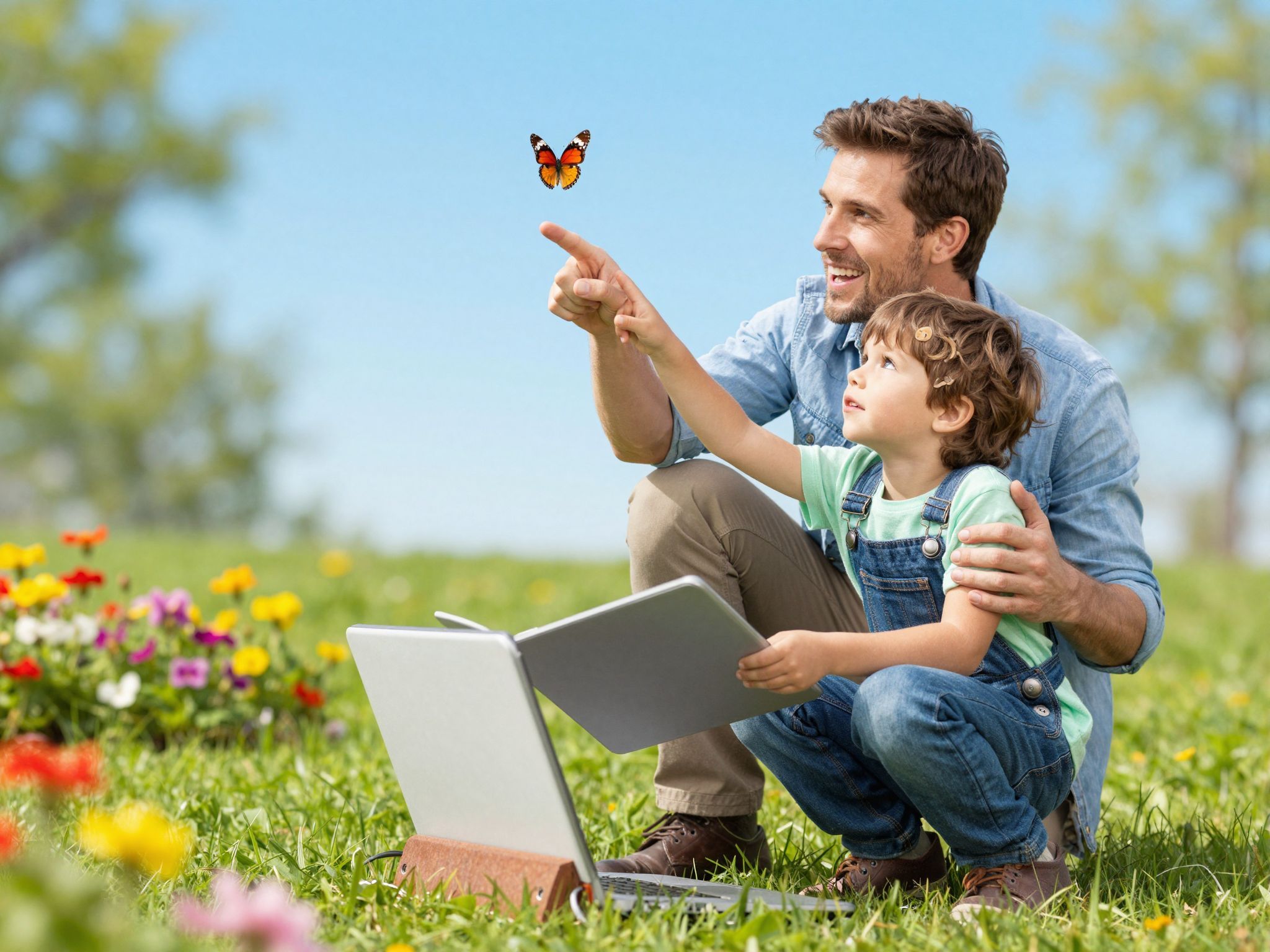 Az apák gyakran segítik a gyerekek nyelvi fejlődését.