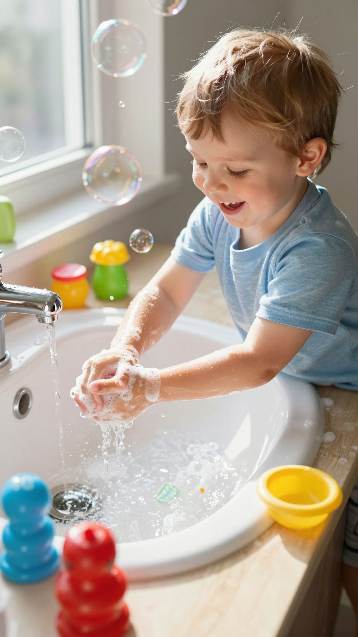 Fejlesztési szakaszokhoz igazított játékos tisztasági tippek.