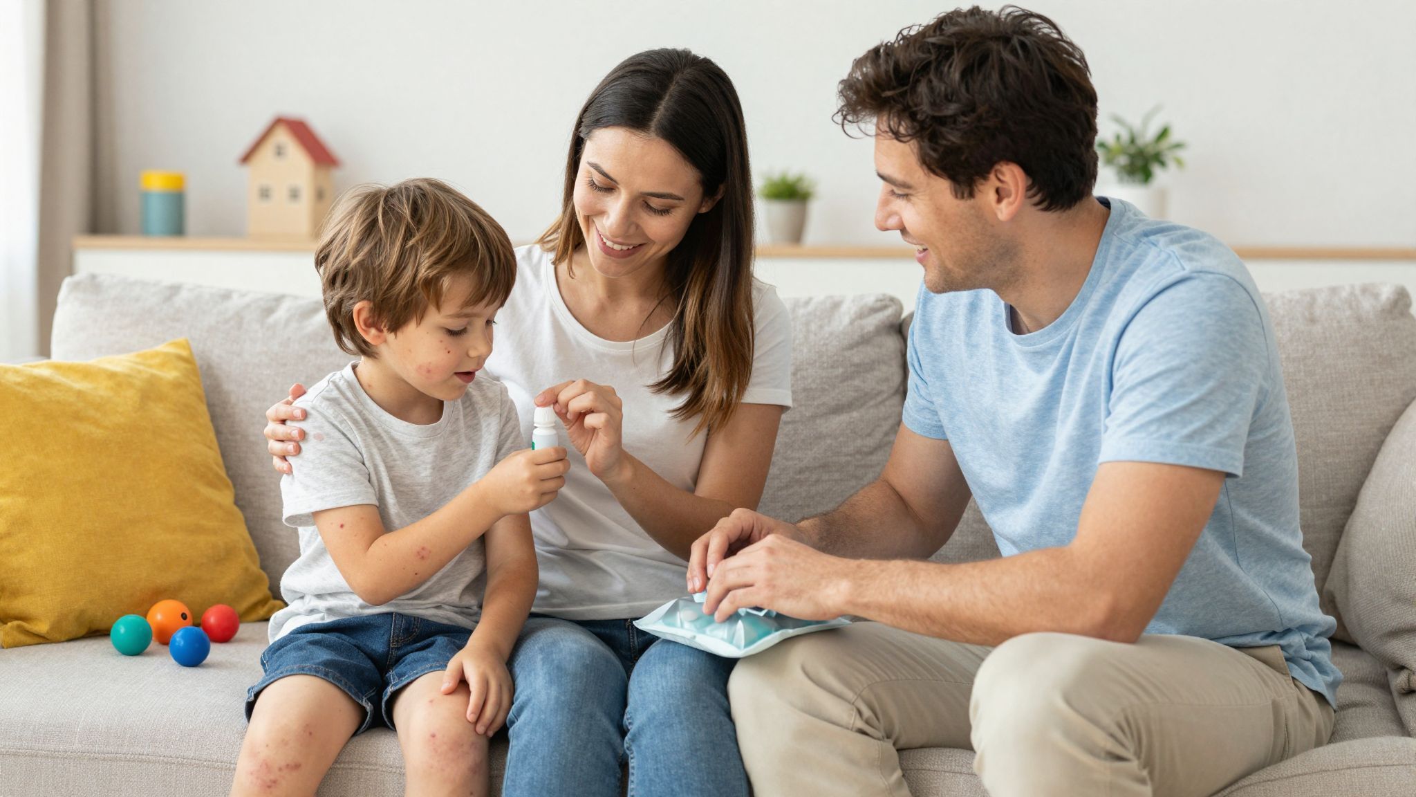 A paracetamol a lázcsillapítás preferált választása bárányhimlőnél.