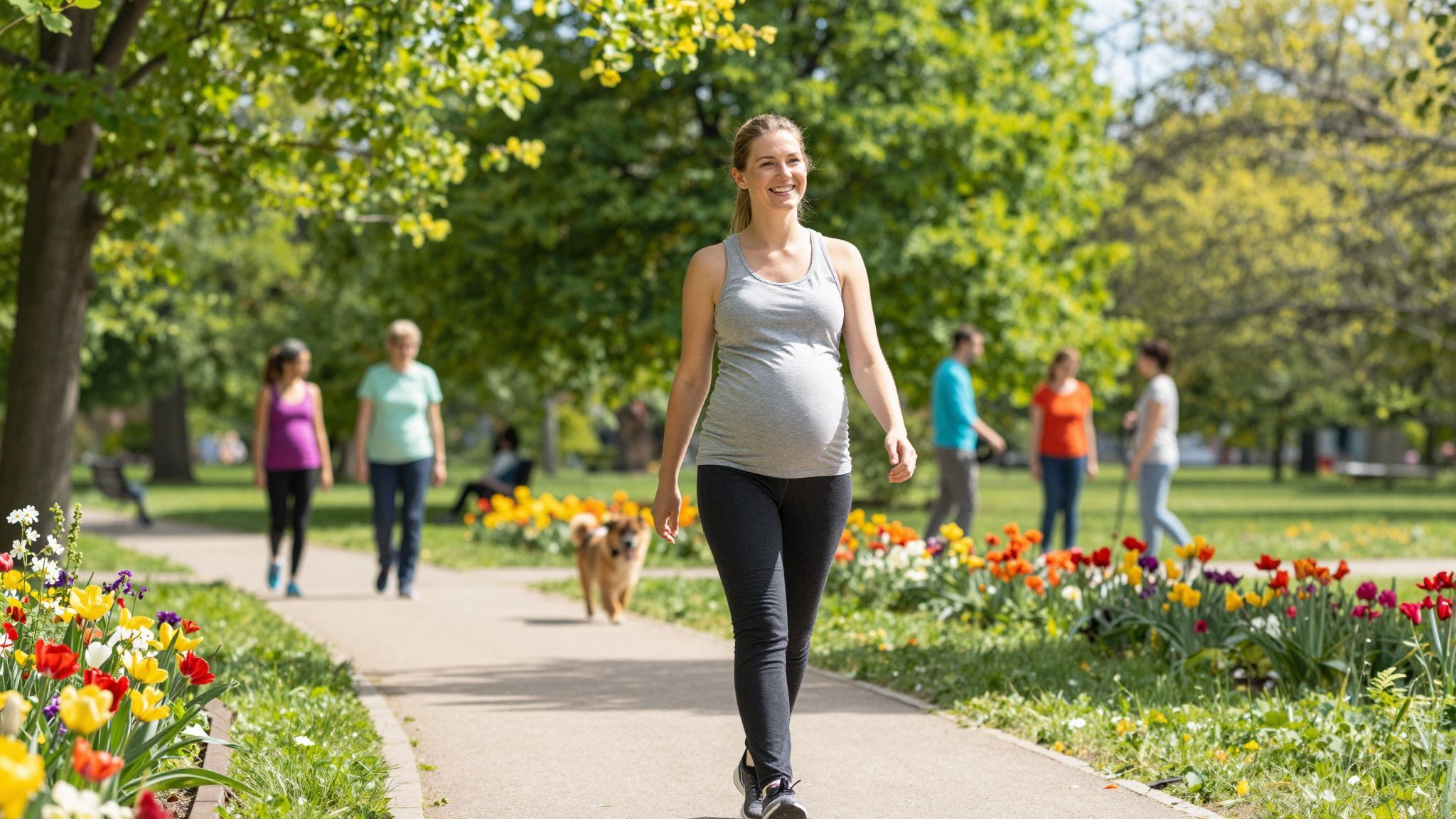 A gyaloglás erősíti a kismamák izmait és állóképességét.