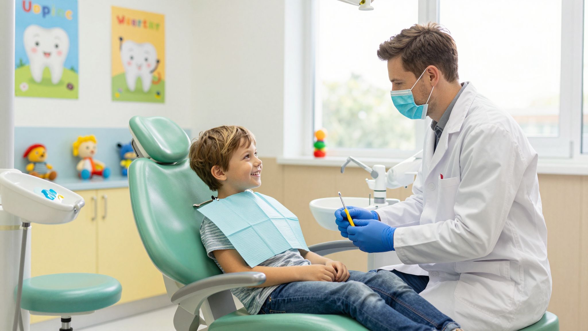 Az első látogatás segít a fogszuvasodás megelőzésében.