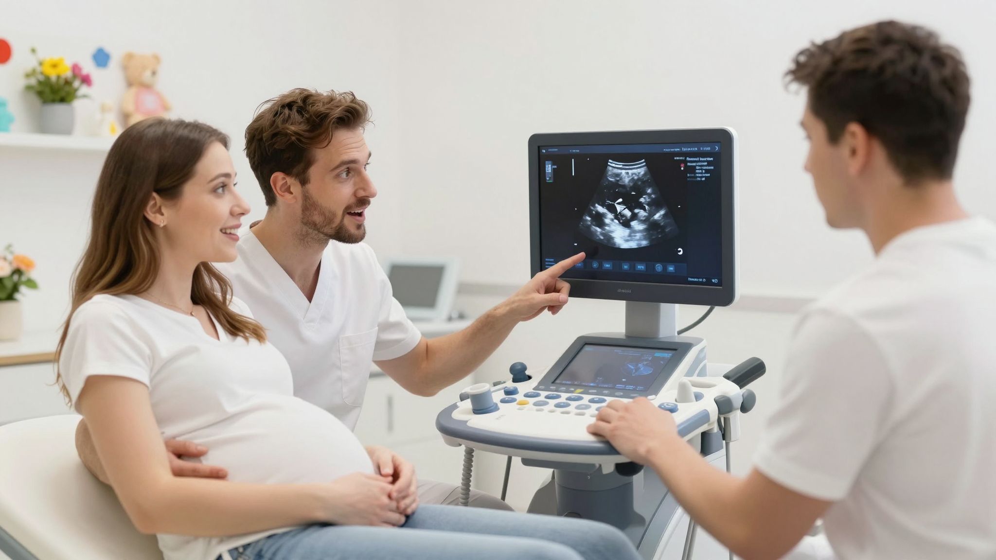 Ultrahang során a magzat szívverését is láthatod.