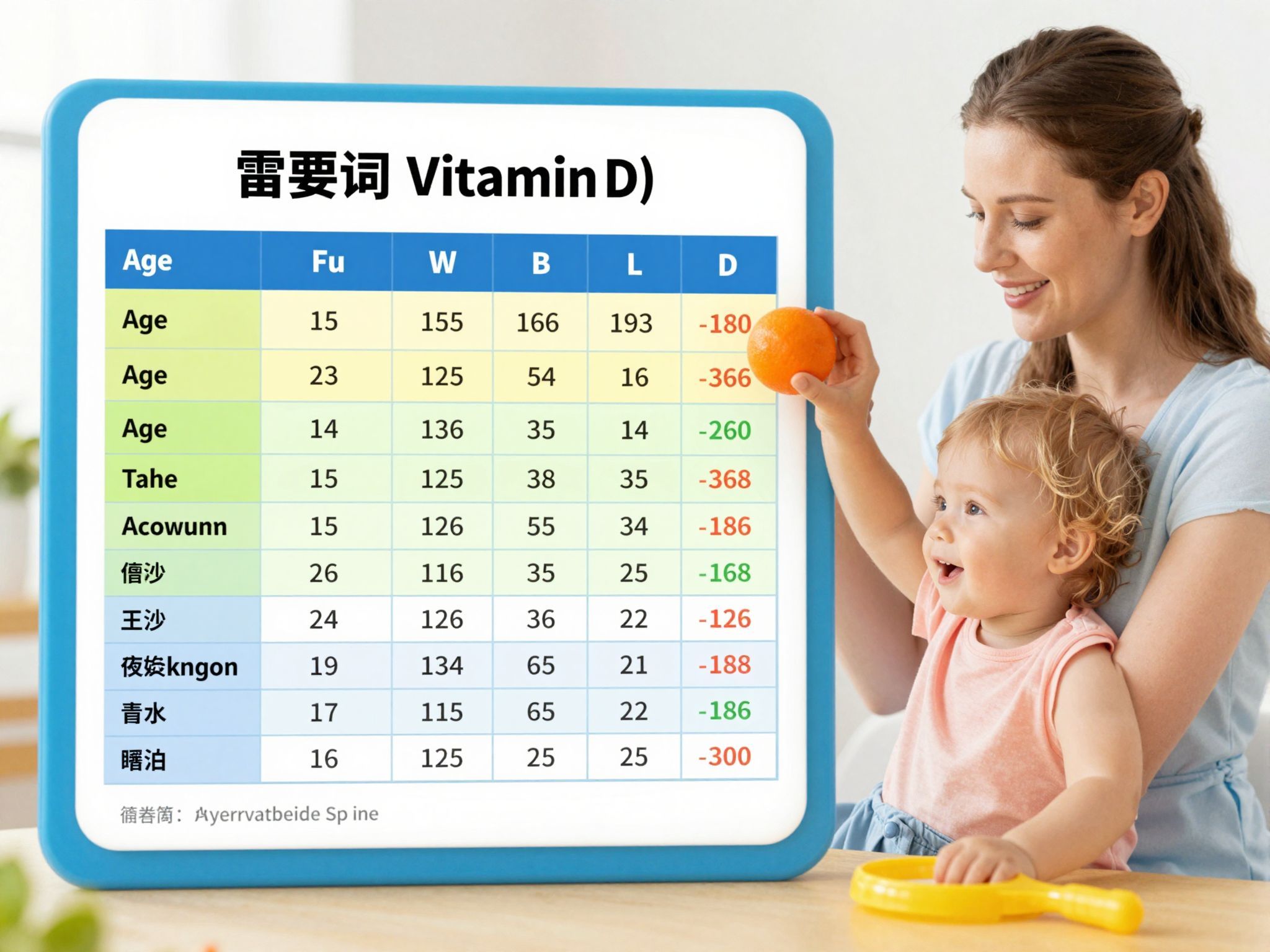 A kisgyerekek D-vitamin szükséglete 400 IU naponta.