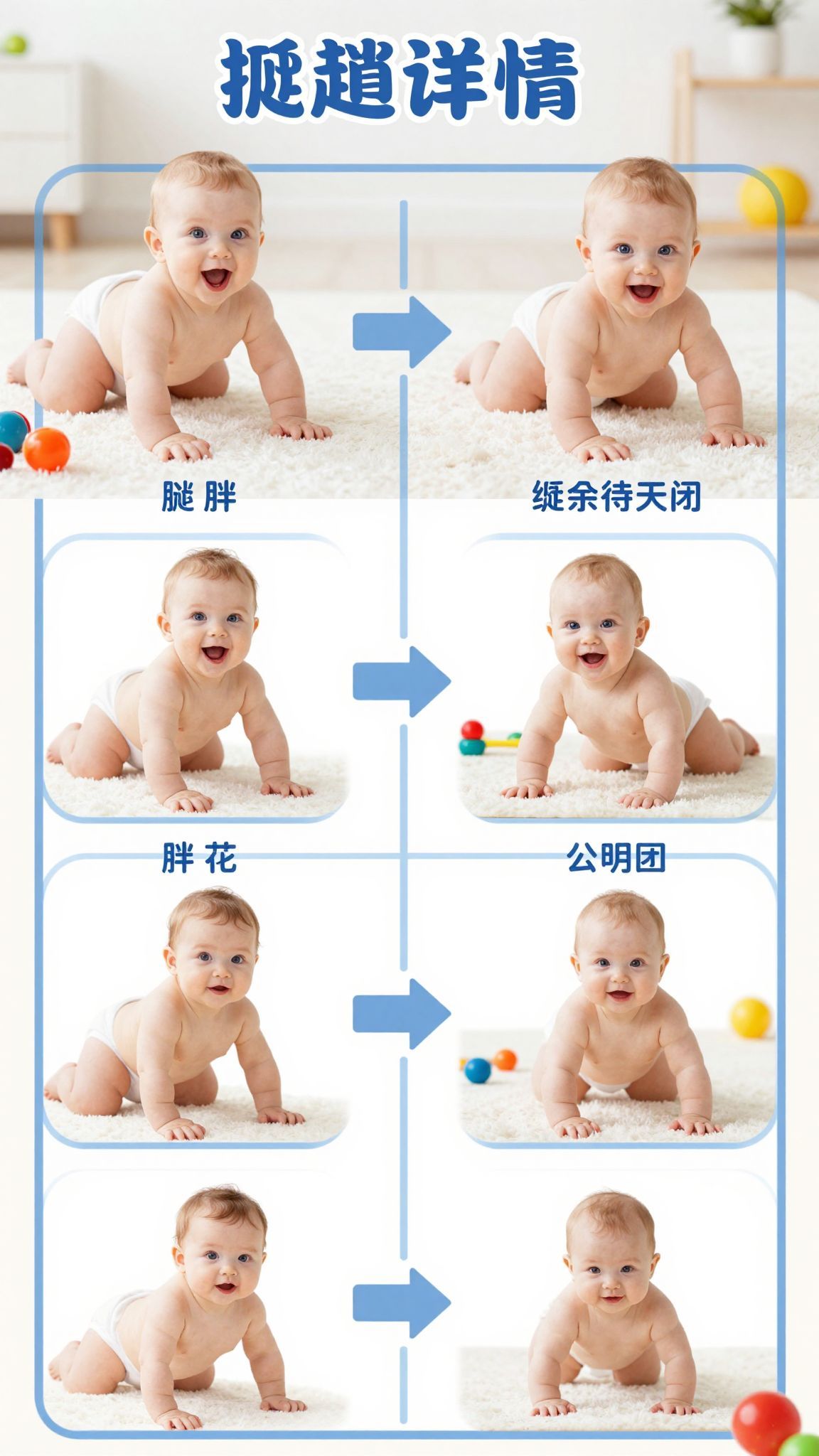 A kúszás stílusa tükrözi a baba motoros fejlődését.