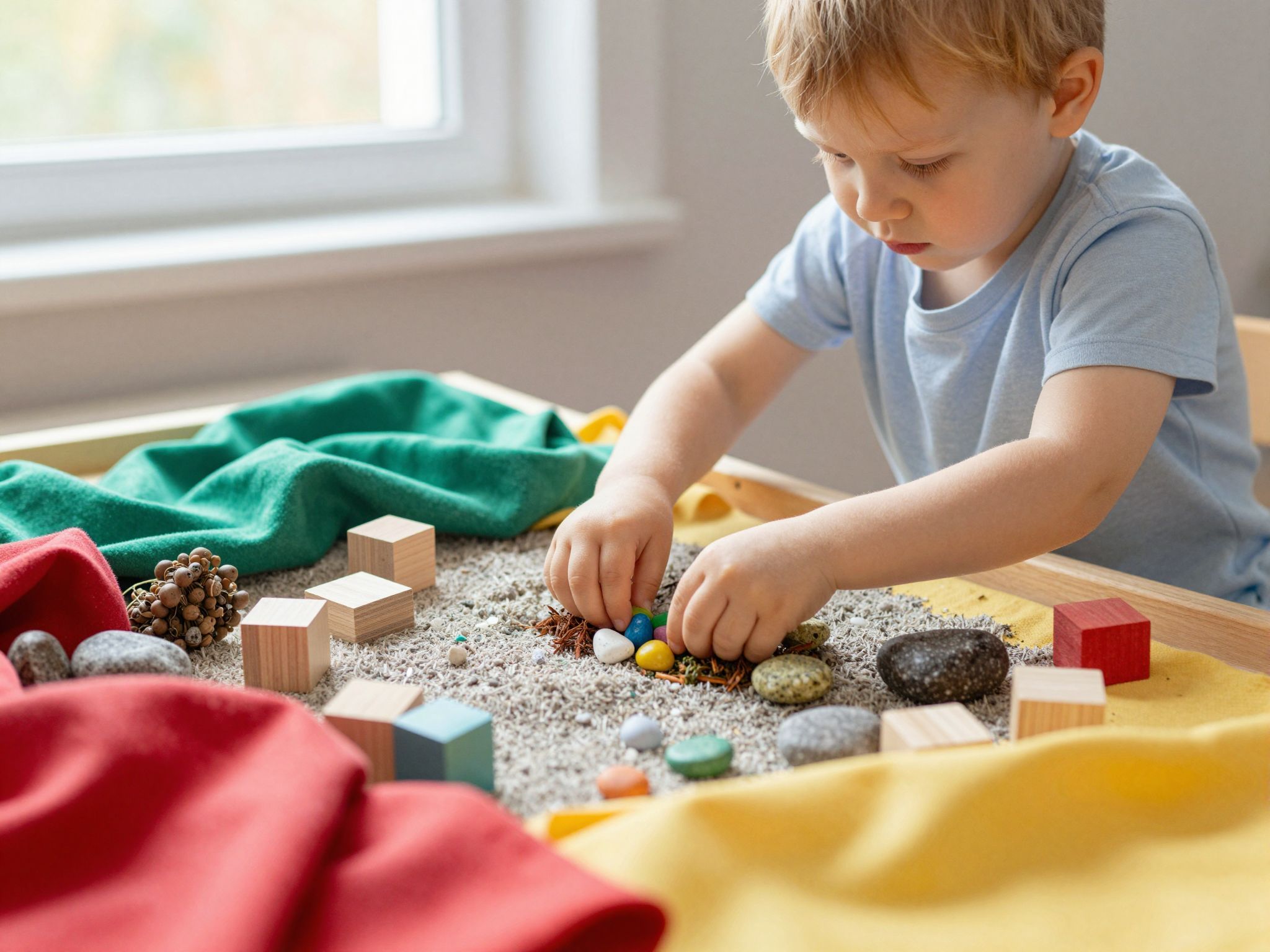 A természetes anyagok segítenek a gyermekek érzékelésének fejlesztésében.