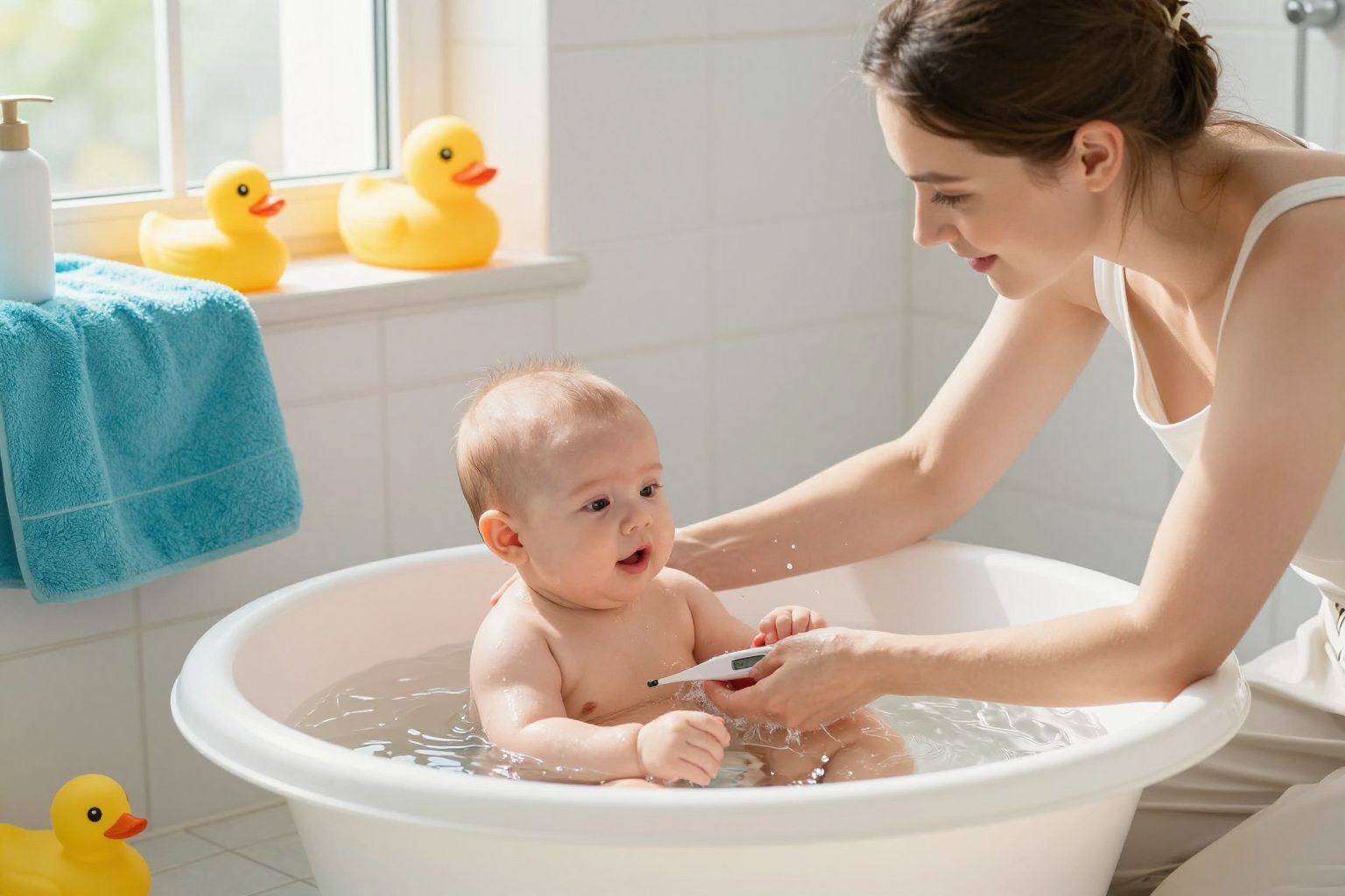 A hűtőfürdő segít csökkenteni a lázat babáknál.