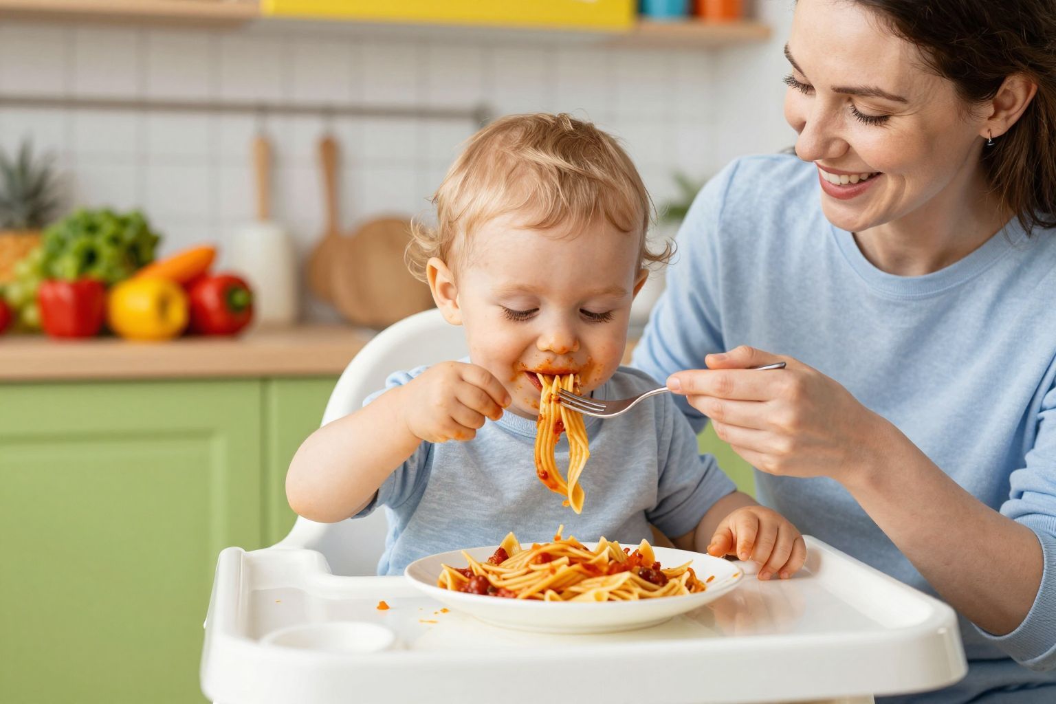 A tészta segíti a rágási készségek fejlesztését.