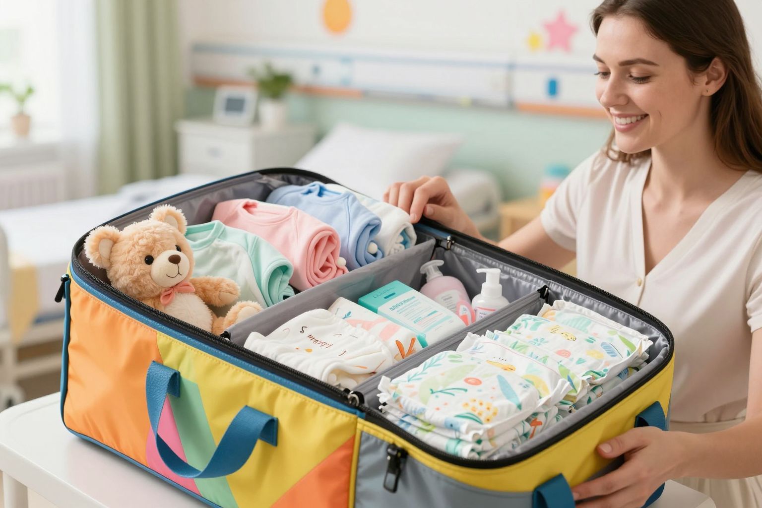 A kismama csomagjában legyen pelenka és kényelem.