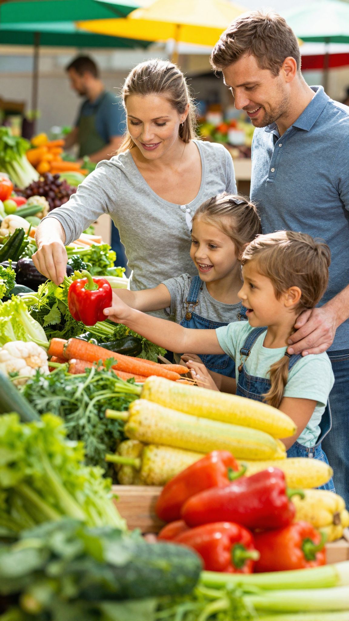 A zöldségek segítik a gyerekek egészséges fejlődését.