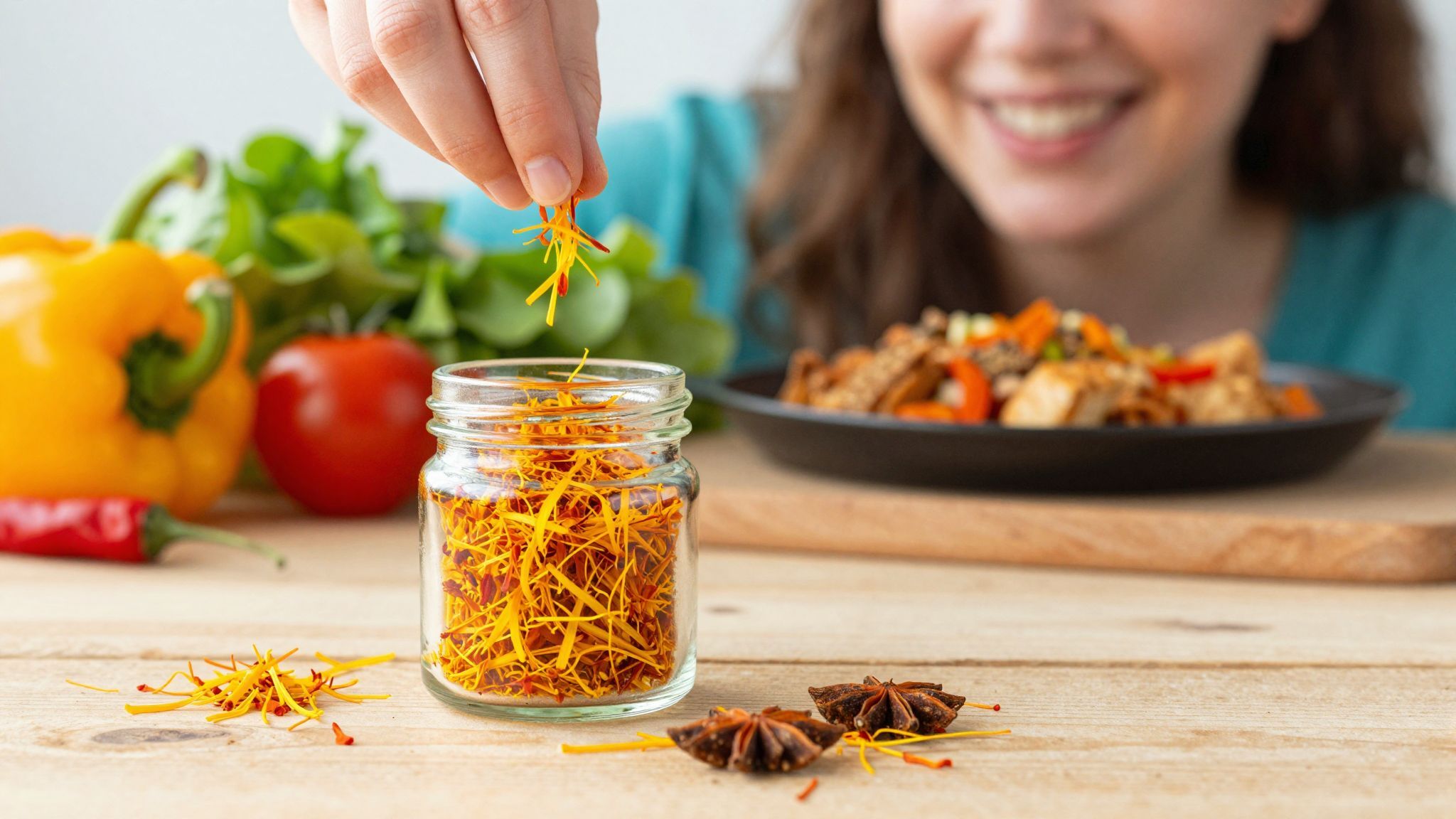 A sáfrány antidepresszáns hatású, javítja a hangulatot.