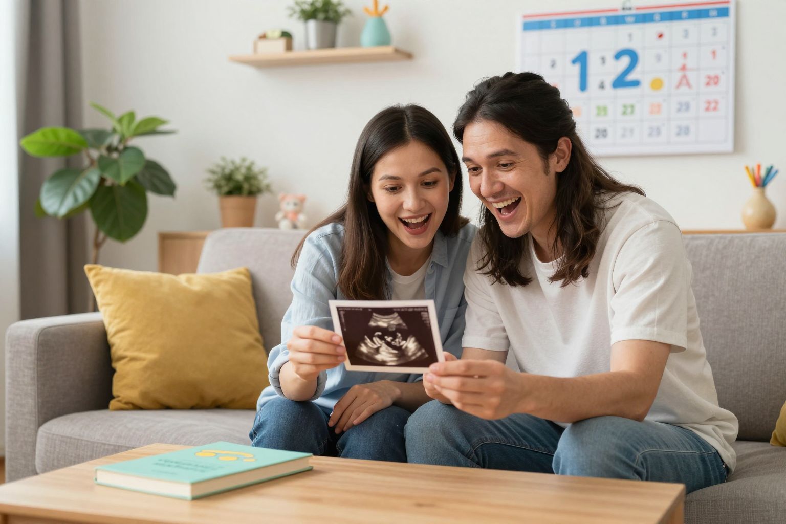 A 12. hét végére a magzat már 6 centi!