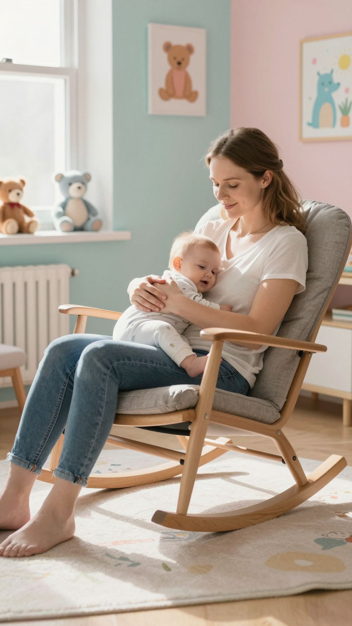 A ritmikus mozgás segíti a baba megnyugtatását.