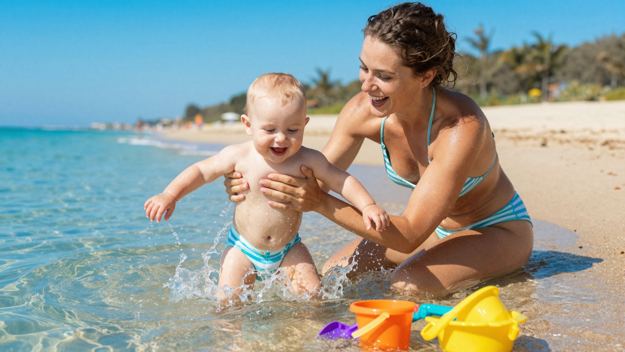 A baba vízhez szoktatása fokozatosan, játékos módon történjen.
