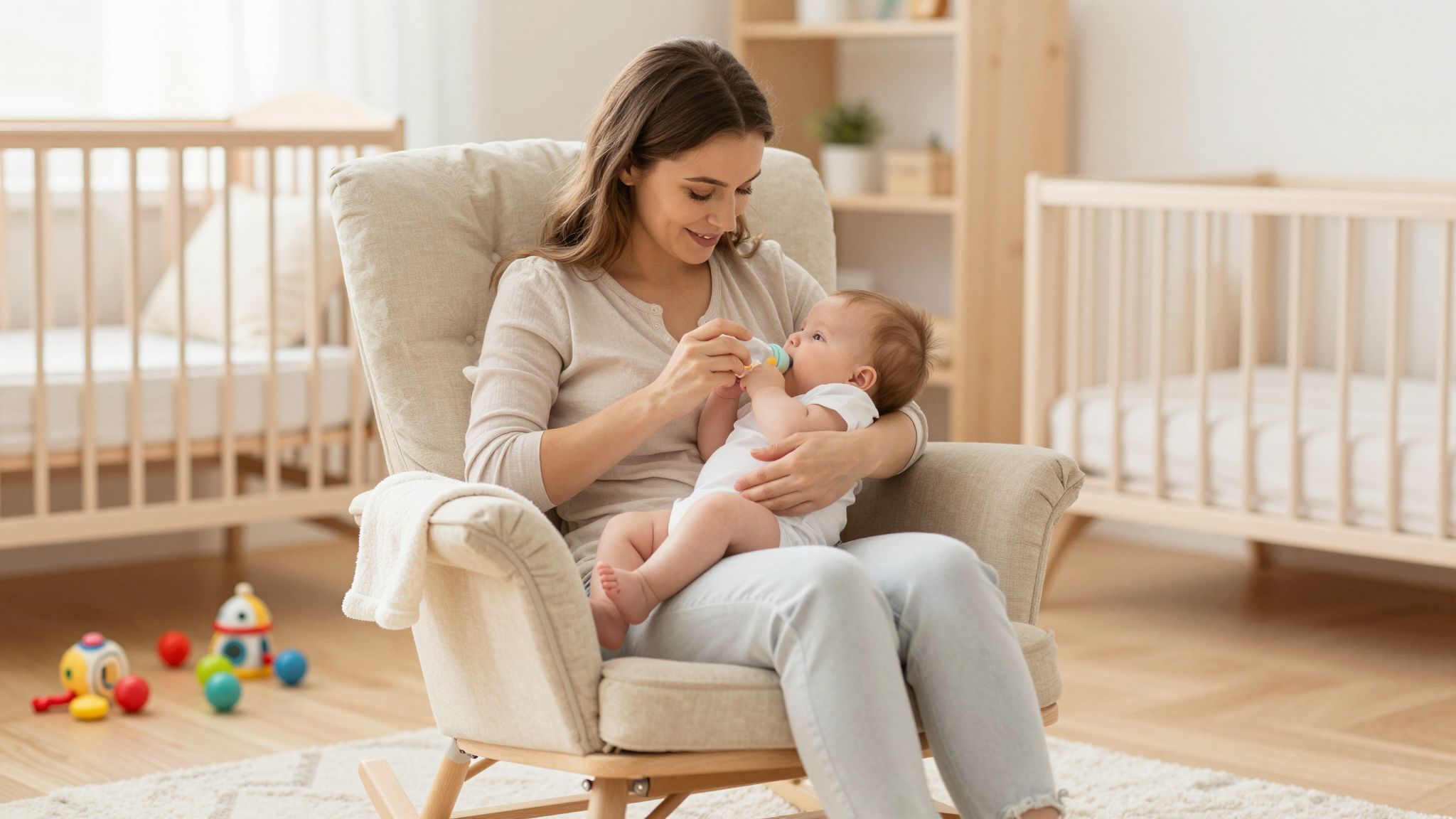 Éjszaka is ajánlott büfiztetni a baba kényelme érdekében.