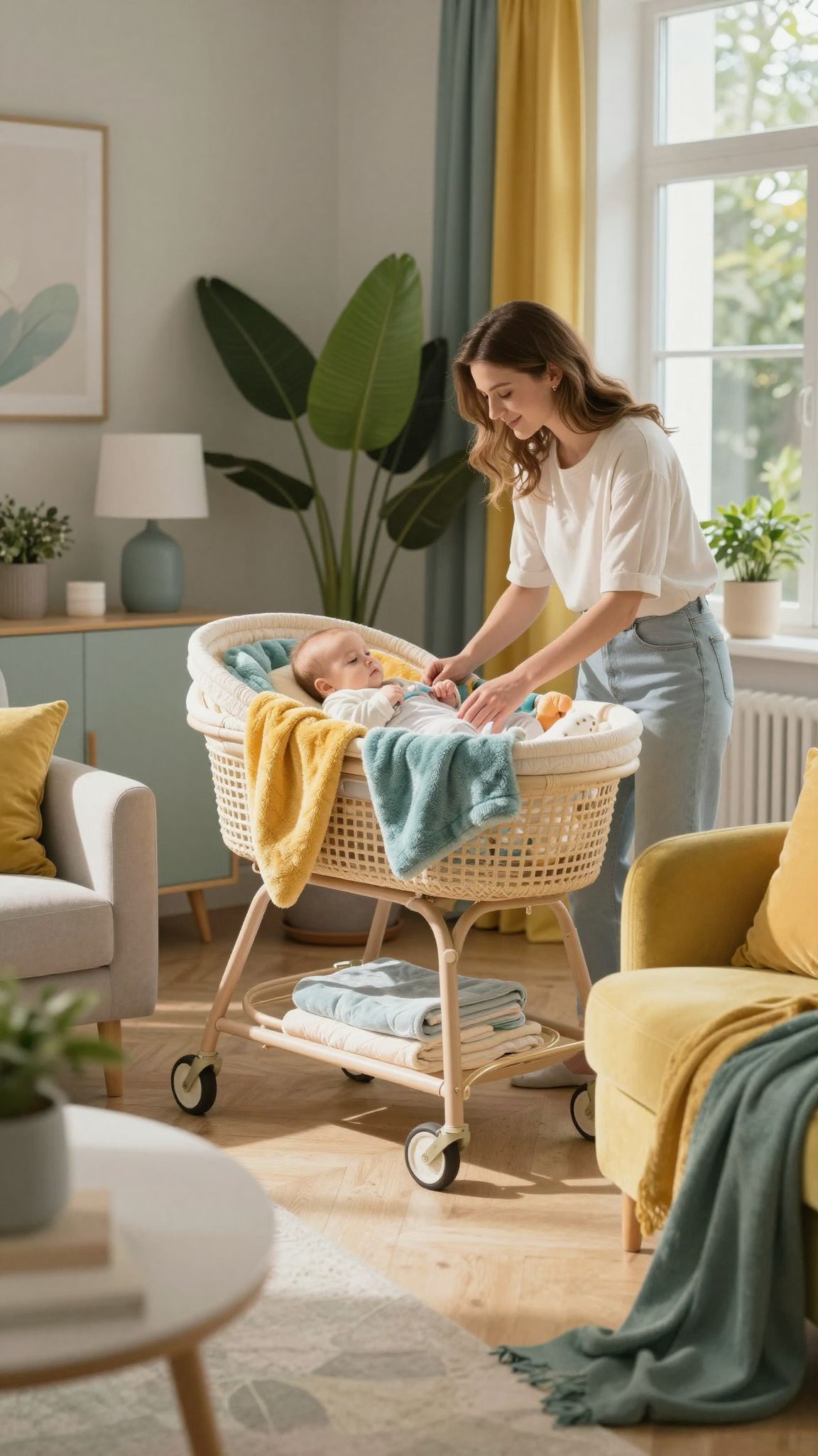 A mózeskosarak stílusa és funkciója tökéletes harmóniát teremt.