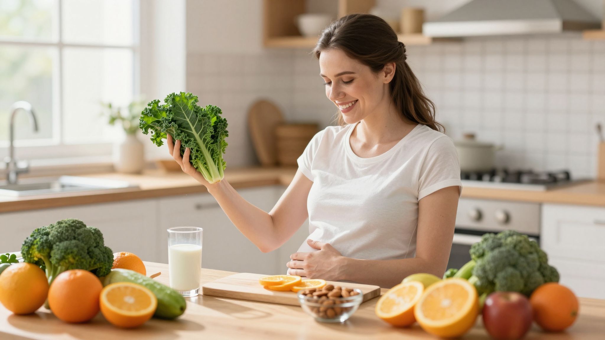 A kalcium segíti a magzat csontfejlődését és növekedését.