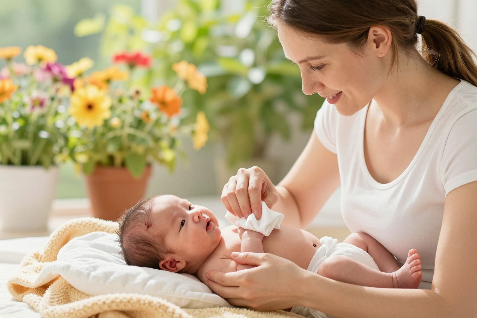 Nyáron védjük a köldökcsonkot fényvédővel, télen hőmérséklettel.