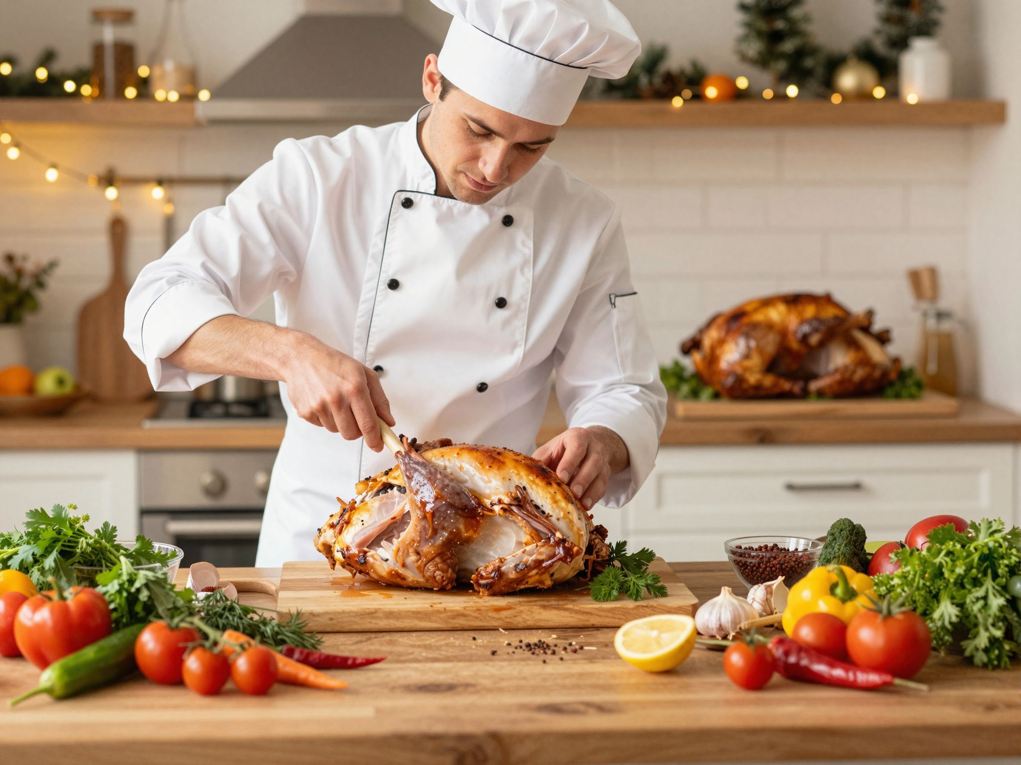 A mellhús leválasztása megkönnyíti a pulyka sütését.